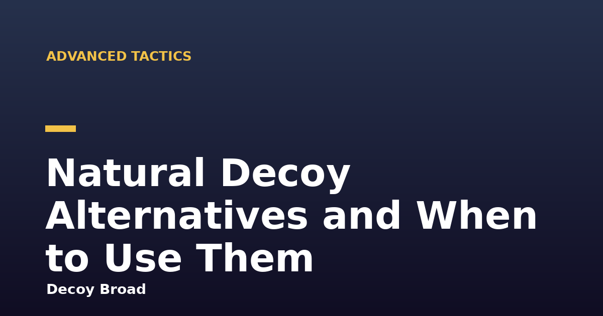 Natural Decoy Alternatives and When to Use Them